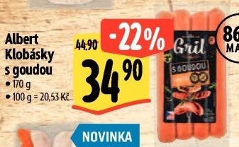 Klobása s goudou Albert Gril