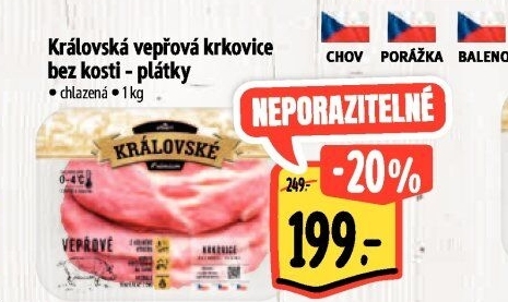 Královská vepřová krkovice bez kosti Premium Albert