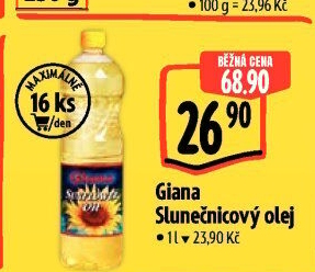 Slunečnicový olej Giana
