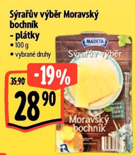 Sýr Moravský bochník 45% Sýrařův výběr Madeta