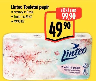 Toaletní papír 3vrstvý Linteo