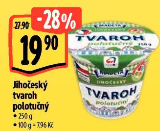 Tvaroh polotučný Jihočeský Madeta