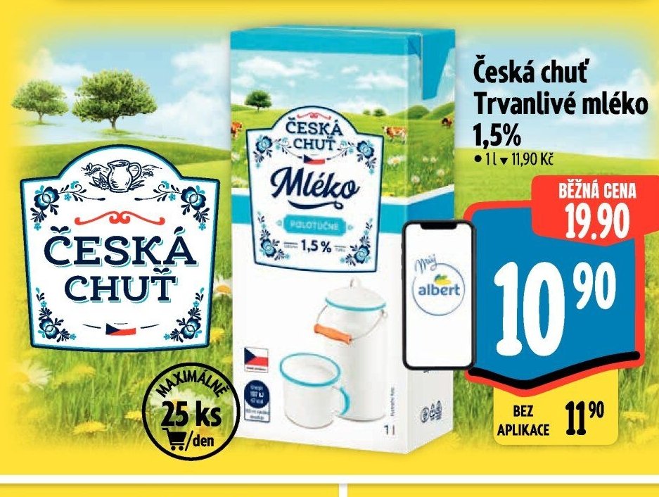 Česká chuť Trvanlivé mléko 1,5%