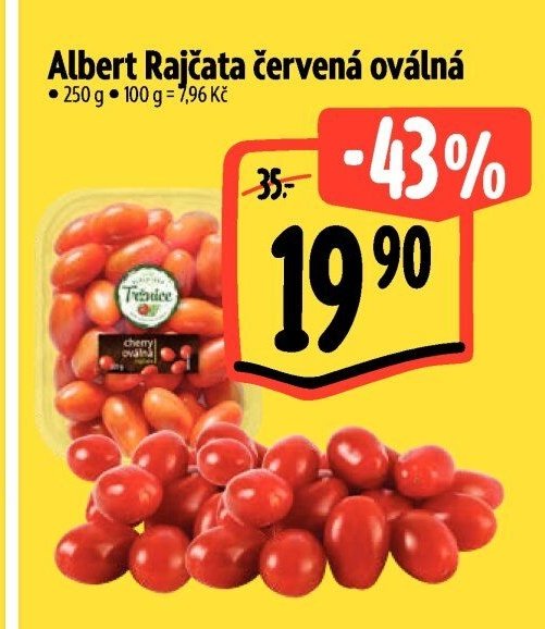 Albert Rajčata červená oválná