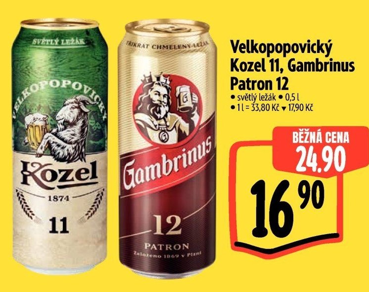 Velkopopovický Kozel 11, Gambrinus Patron 12
