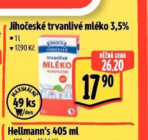 Jihočeské trvanlivé mléko 3,5%