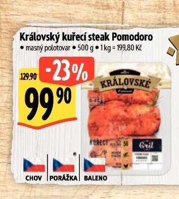 Královský kuřecí steak Pomodoro