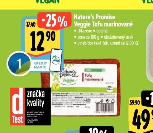 Nature's Promise Veggie Tofu marinované