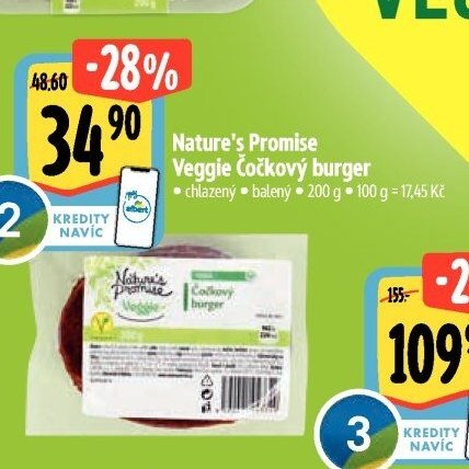 Nature's Promise Veggie Čočkový burger