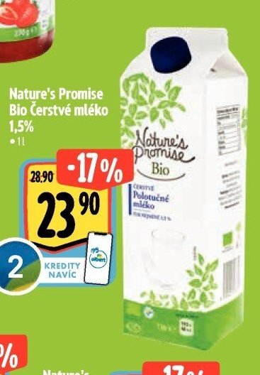Nature's Promise Bio Čerstvé mléko 1,5%