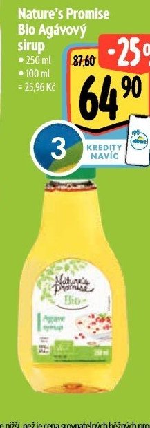 Nature's Promise Bio Agávový sirup