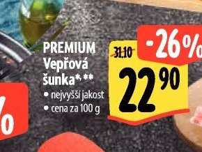 PREMIUM Vepřová šunka*,**