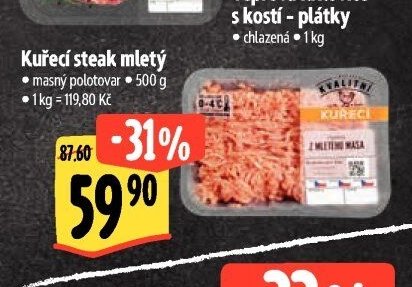 Kuřecí steak mletý
