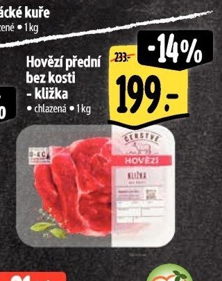 Hovězí přední bez kosti - kližka