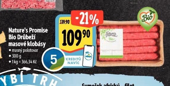 Nature's Promise Bio Drůbeží masové klobásy