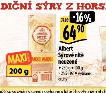 Albert Sýrové nitě neuzené