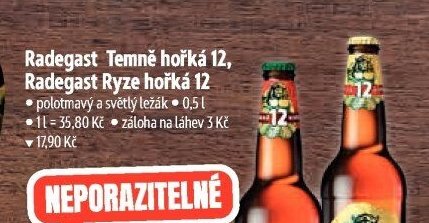 Radegast Temně hořká 12, Radegast Ryze hořká 12