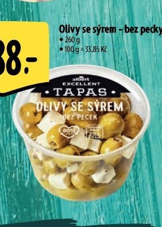 Olivy se sýrem - bez pecky