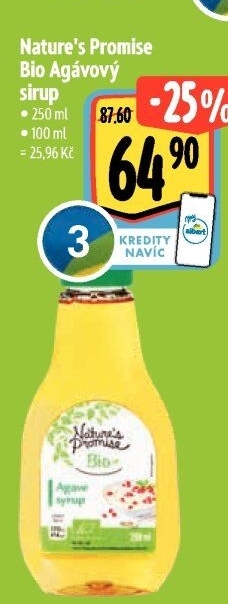 Agávový sirup bio Nature'