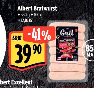Grilovací klobása bratwurst Albert Gril