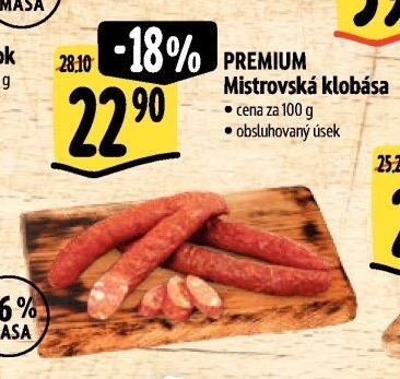 Klobása mistrovská Premium
