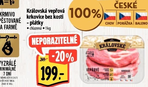 Královská vepřová krkovice bez kosti Premium Albert