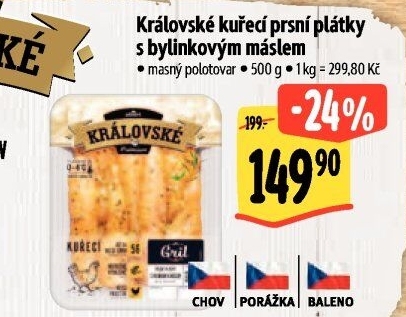 Královské kuřecí plátky marinované Albert Gril