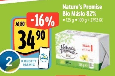 Máslo bio Nature'