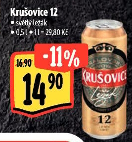Pivo světlý ležák Královský 12° Krušovice