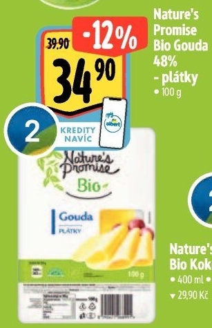 Sýr Gouda 48% bio Nature'