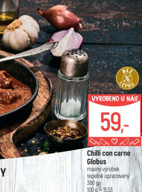 Chilli con carne ve skle Globus