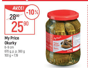 Okurky sterilované My Price