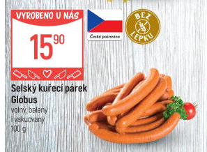 Párky kuřecí Selské Globus