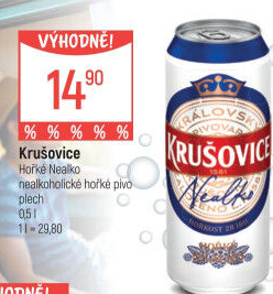Pivo nealkoholické Královsky hořké Krušovice