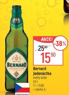 Pivo světlý ležák 11° Bernard