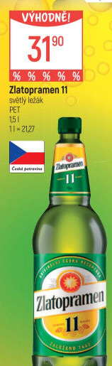 Pivo světlý ležák 11° Zlatopramen