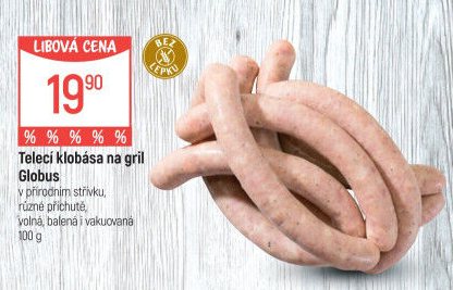 Telecí klobása na gril Globus