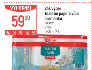 Toaletní papír 3vrstvý Váš Výběr