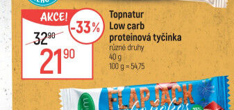 Tyčinka bez lepku Protein Low carb Topnatur