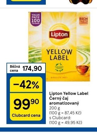 Lipton Yellow Label aromatizovaný