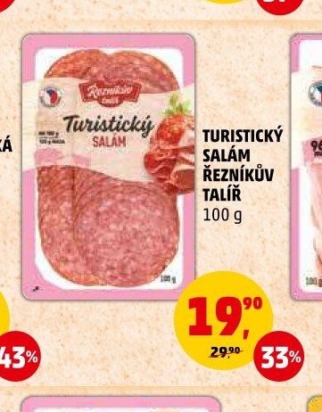 TURISTICKÝ SALÁM ŘEZNÍKŮV TALÍŘ 100 g