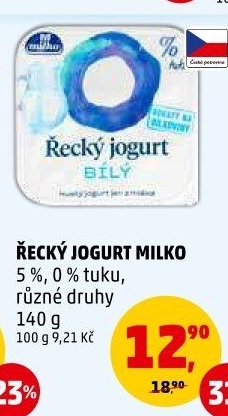 Bílý jogurt řecký 5% Milko