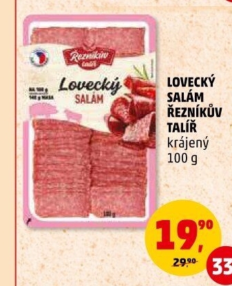 Salám lovecký Řezníkův talíř
