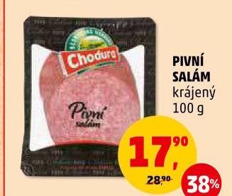 Salám pivní Beskydské uzeniny Chodura