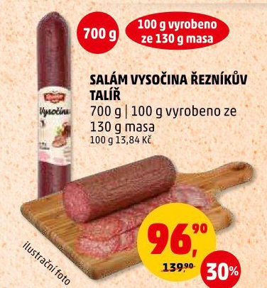 Salám Vysočina Řezníkův talíř