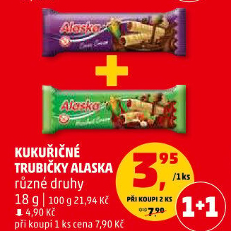 Trubičky bez lepku Alaska