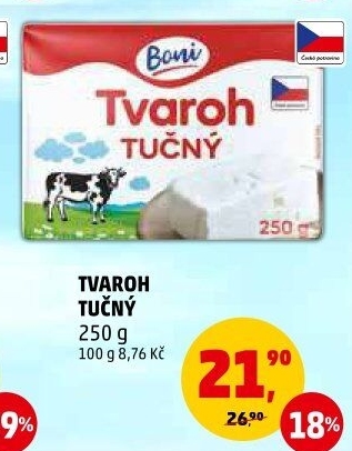 Tvaroh tučný Boni