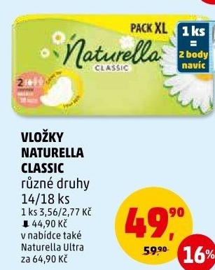 Vložky dámské Classic Naturella