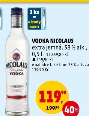 Vodka extra jemná St. Nicolaus
