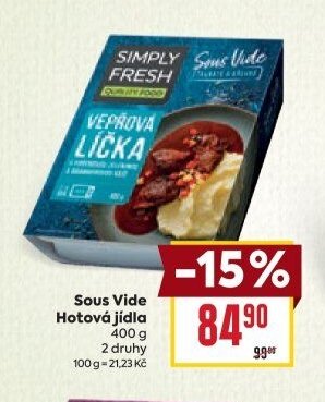Simply Fresh Sous Vide Hotová jídla